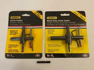 (2) GENERAL TOOLS #4 (7/8”-4”) & #5B (1”-6”) CIRCLE CUTTERS - NEW - U.S.A. - Picture 1 of 5
