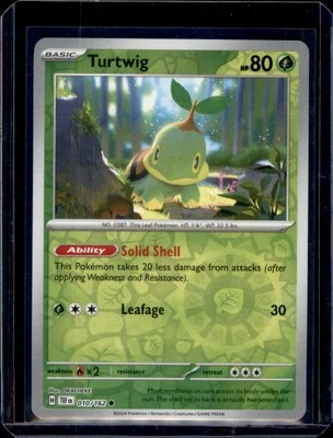 Turtwig SV05: Temporal Forces Pokémon 010/162 Reverse Holo NM+ - Image 1 of 2