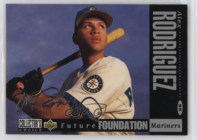 1994 Collector's Choice Silver Foil Signature Alex Rodriguez #647 Rookie RC - Image 1 of 3
