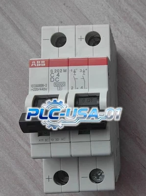 1PCS NEW ABB S202M-C4DC Miniature Circuit Breaker 2P 4A  Fast shipping - Image 1 of 4
