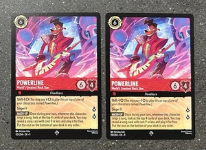 2x Disney Lorcana Fabled Powerline World’s Greatest Rock Star - Imagen 1 de 2