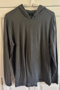 PrAna sportlicher Pullover Hoodie Herren Gr. M grau langarm Baumwollmischung Wandern - Bild 1 von 6