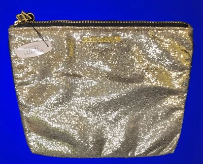 ✨ Bolso de Maquillaje Victoria’s Secret Dorado – Bolso sin Mano Cosmético – Bolsa de Viaje Glamuroso Foto 1 de 3