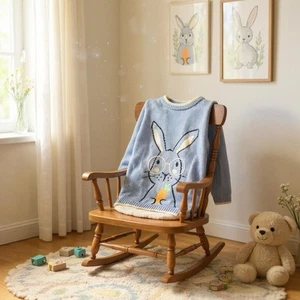 Kleinkinder süßer weicher "Hase" Pullover (Größe 5T) BRANDNEU MIT ETIKETT - Bild 1 von 3