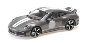 Minichamps 1:18 PORSCHE 911 (992) SPORT CLASSIC GREY MET 2022 W/STRIPE-155062004 - Foto 1 di 4