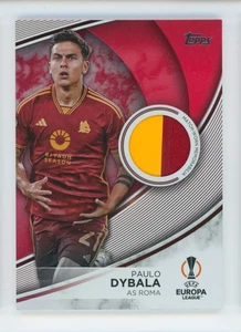 2023-24 Paulo Dybala Topps UEFA Red AS Roma Match-Worn Jersey Patch Card 2/5 - Picture 1 of 3