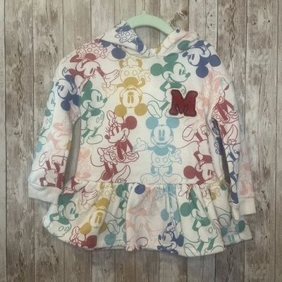 Disney Junior Niñas Minnie & Mickey Sudadera con Capucha Polar Sudadera con Volantes Talla 3T Foto 1 de 4