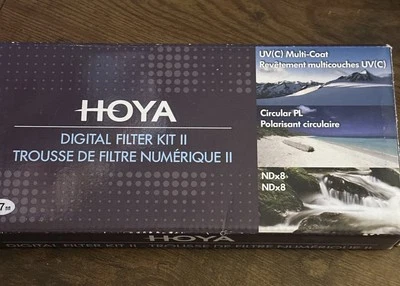 Genuine HOYA Digital Filter Kit II 37mm, UV, ND8, CPL, CIR-PL, polarizer, NEW - Image 1 of 4