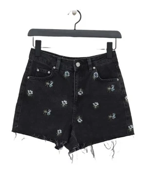 Topshop Women's Shorts UK 8 Grey Floral Cotton with Polyester Mom - Image 1 of 4