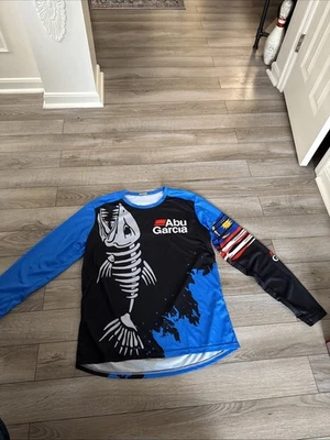 Camisa de pesca de poliéster azul adulto XL manga larga Abu Garcia Bass Pro Shops Foto 1 de 3