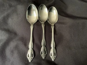 3 Brahms Teaspoon Lot Oneida Community Stainless Steel Vtg USA Flatware Spoons - Picture 1 of 5