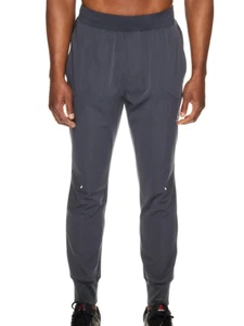 REEBOK Dark Gray DISTANCE WOVEN JOGGERS PANTS Pull-On Reflective Pockets SIZE S - Picture 1 of 5