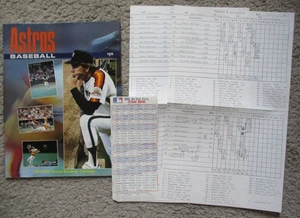 1986 HOUSTON ASTROS Official Souvenir Scorebook + Extras - L.A. DODGERS Series - Picture 1 of 17