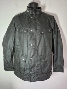Barbour International Duke Wachsjacke Schwarz Größe M Herren Biker Style - Bild 1 von 8