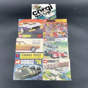 Vtg  Corgi Die Cast Catalogs 67/68, 70, 71/72, 73, 74, 77 & 78 - Lot of 7 - Picture 1 of 2