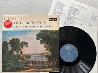 LOVEDAY / MARRINER - ARGO ZRG 654 ED1 - VIVALDI - THE FOUR SEASONS - Image 1 of 4