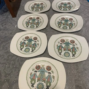 Figgjo Flint Saga DINNER Plate Norske Design Handpainted Norway VTG 10 3/4 " x 7 - Picture 1 of 9