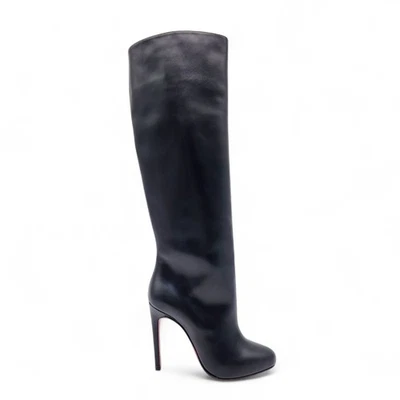 Christian Louboutin Vitish 100 Suede Knee-High Boots Black EU 39.5 US 9 - Image 1 of 4