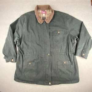 Vintage Denim &Co Jacket Men 2XL Chore Coat Corduroy Collar Flannel Lined Canvas - Picture 1 of 5