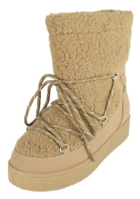 Top Moda Women Rain Snow Warm Winter Ankle boots Sherpa Fur MARGOT Zipper Brown - Image 1 of 4