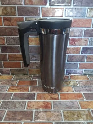 Taza de viaje de acero inoxidable Contigo mango 16 oz gris Foto 1 de 4