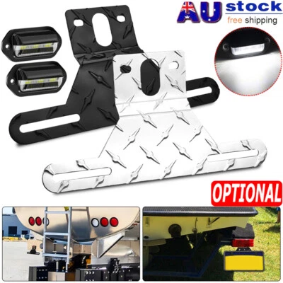 License Number Plate Lights Mount Bracket for Truck Trailer Van SUV UTE 12V 24V - image 1 of 4