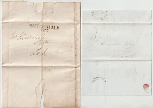 1816/38 2 DIFF MACLESFIELD PMK E/L TO LEEK EDWARD THORNYCROFT & KURIER HERALD - Bild 1 von 3