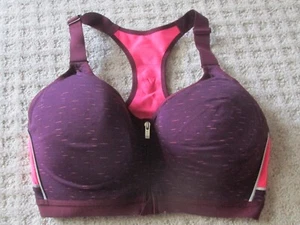 Reggiseno sportivo VSX Sport 34DD con cerniera anteriore / ferretto viola / rosa - Foto 1 di 2