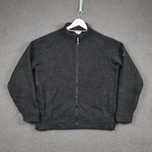 ORVIS Jacket Mens L Large Black Fleece Full Zip Pockets Outdoor Walking Fishing - Picture 1 of 9