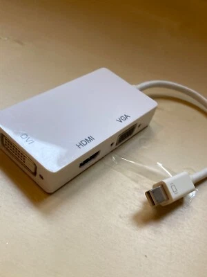 Mini Displayport 3 in 1 Splitter / Converter / Adapter  auf VGA / HDMI / DVI - Bild 1 von 3