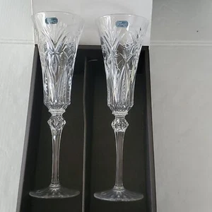 NIB J.G Durand Cristal France Vincennes Lead Crystal Flutes - Picture 1 of 13