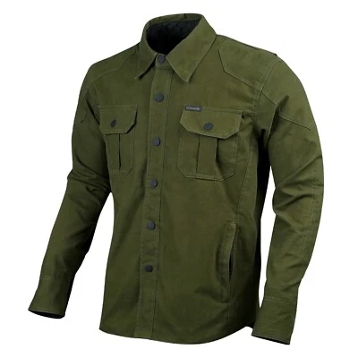 Camisa de motociclista para hombre chaqueta resistente al agua hecha con armadura CE de Kevlar Foto 1 de 4