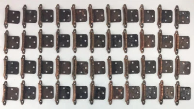 44 bisagras de puerta de gabinete color cobre MCM vintage mediados de siglo  Foto 1 de 4