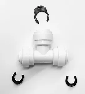 Tubo filtro acqua/tee 1/4" x 3/8", collegare 1/4" e 3/8" RO/tubo - Foto 1 di 1