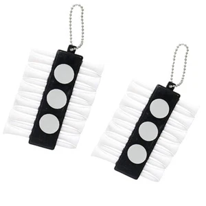 2 Pcs Golf Tee Ball Marker Kit Plastic Tee Holder Tee Carrier Alignment Markers - Picture 1 of 5