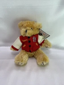 St. Louis Cardinals Plush Stuffed Toy Teddy Bear In Red & White Jacket Coach 9in - Picture 1 of 3