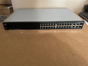 Linksys Cisco SF300-24PP 24 Port 10/100 POE+ Managed Switch POE - Picture 1 of 2