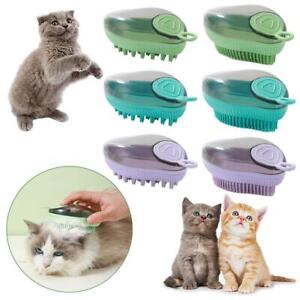 Pet Grooming Bath Massage Brush with Soap and Shampoo Dispenser Soft Bristle