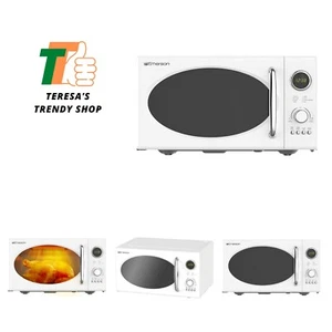 Retro Compact Countertop 800W Microwave Oven with 1,000W Grill Function, LED ... - Picture 1 of 10