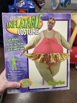 Disfraz de bailarina púrpura inflable para adulto talla única se adapta a la mayoría inflada en segundo Foto 1 de 2