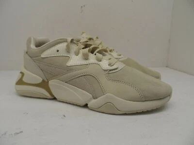 Puma женщин низкий Athletic шнурует вверх повседневная обувь бежевый/off белый размер 7,5 М - Изображение 1 из 4