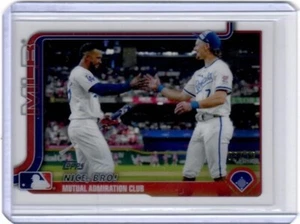 2025 Topps Serie 2 Teoscar Hernández Bobby Witt ¡Bonito hermano! Tarjeta de inserción transparente /10 - Imagen 1 de 2