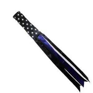 AMERICAN THIN BLUE LINE WINDSOCK 60 IN outdoor decor garden wind sock 100D - Picture 1 of 1