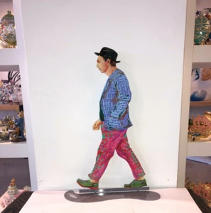 Sculpture Pop art en métal " Bohemian Walker " par DAVID GERSTEIN - Imagen 1 de 9