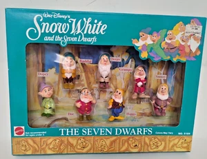 Mattel Walt Disney 1992 Snow White and the Seven Dwarfs THE SEVEN DWARFS No.5184 - Picture 1 of 16