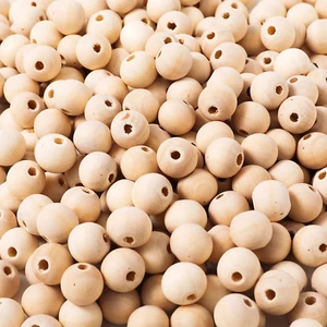 200Pcs 12MM Wood Beads Natural Unfinished round Wooden Loose Beads Wood Spacer B - Picture 1 of 6