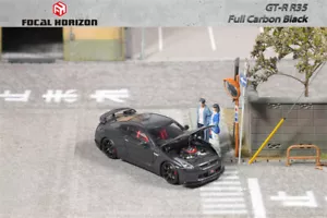 Focal Horizon FH 1:64 GT-R R35 Full Carbon Black Diecast Model Car - Picture 1 of 4