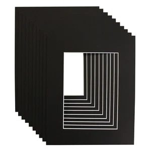 BLACK PICTURE & PHOTO FRAME MOUNTS - All popular sizes and pack quantities - Picture 1 of 6