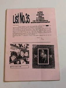 List #35: 1990s Punk/New Wave/Hardcore etc Mail Order Catalogue - Imagen 1 de 3