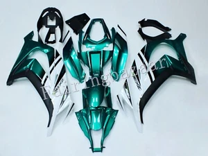 Kit de carenado de carrocería de inyección ABS 2011-2015 ZX10R verde blanco blanco ZX10R - Imagen 1 de 6